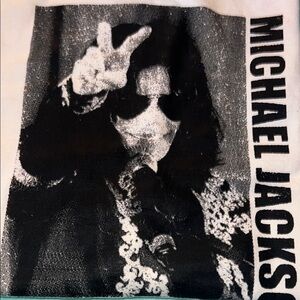 Vintage Michael Jackson Black and White Graphic T-Shirt